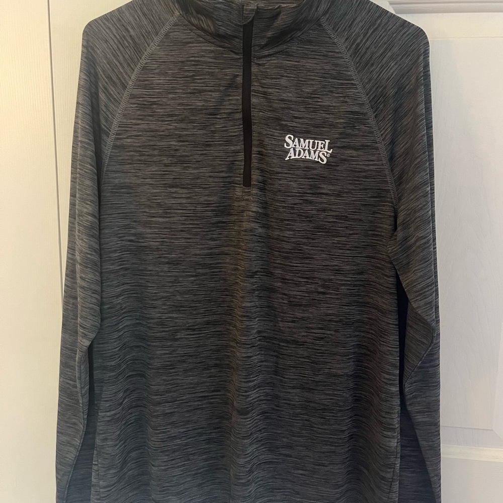 Samuel Adams Black and Gray Quarter Zip Pullover